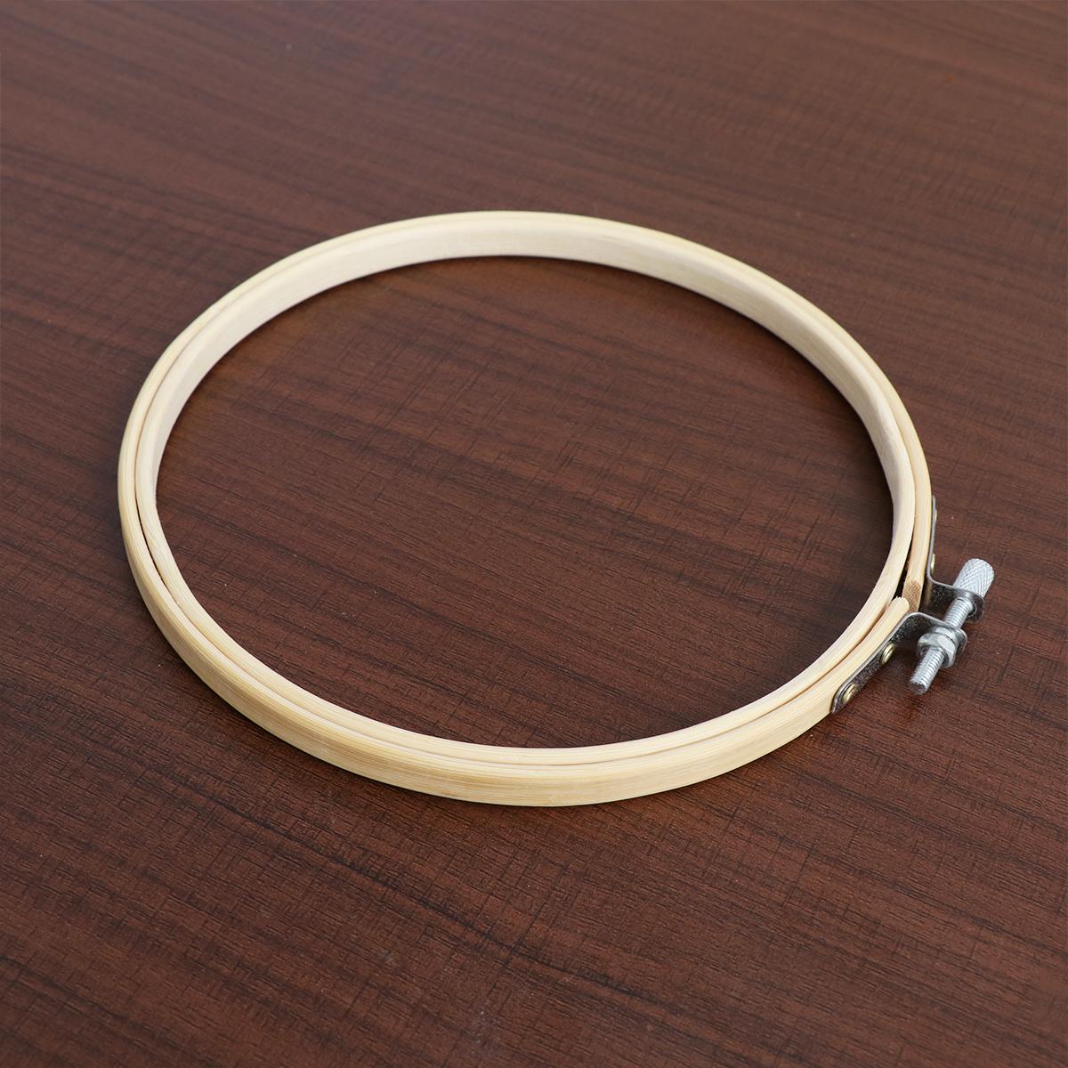 

1PC 36cm Bamboo Embroidery Circle Frame DIY Craft Cross Stitch Chinese Traditional Sewing Manual Tool 18.5X18.5X1CM