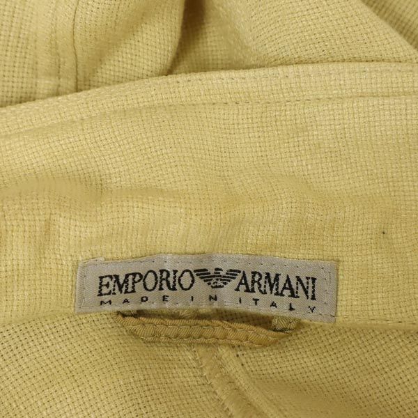 Emporio Armani Made in Italy Linen Double button Jacket 40 yellow Women Used