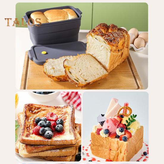 Foldable Silicone Bread Mold Food-Grade Rectangular Sourdough Baking Pan & Storage Container for Toast Cakes Space-Saving Kitchen Tool for Home