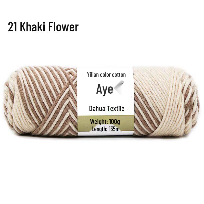 Eight-Strand Cotton Milk Yarn for DIY Crochet and Knitting - Medium Thick, Ideal for Handmade Scarves.