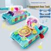 Universal Transparent Electric Toy Set: Racing Car, Train & Helicopter with Lights & Music for Children's Birthday Gift