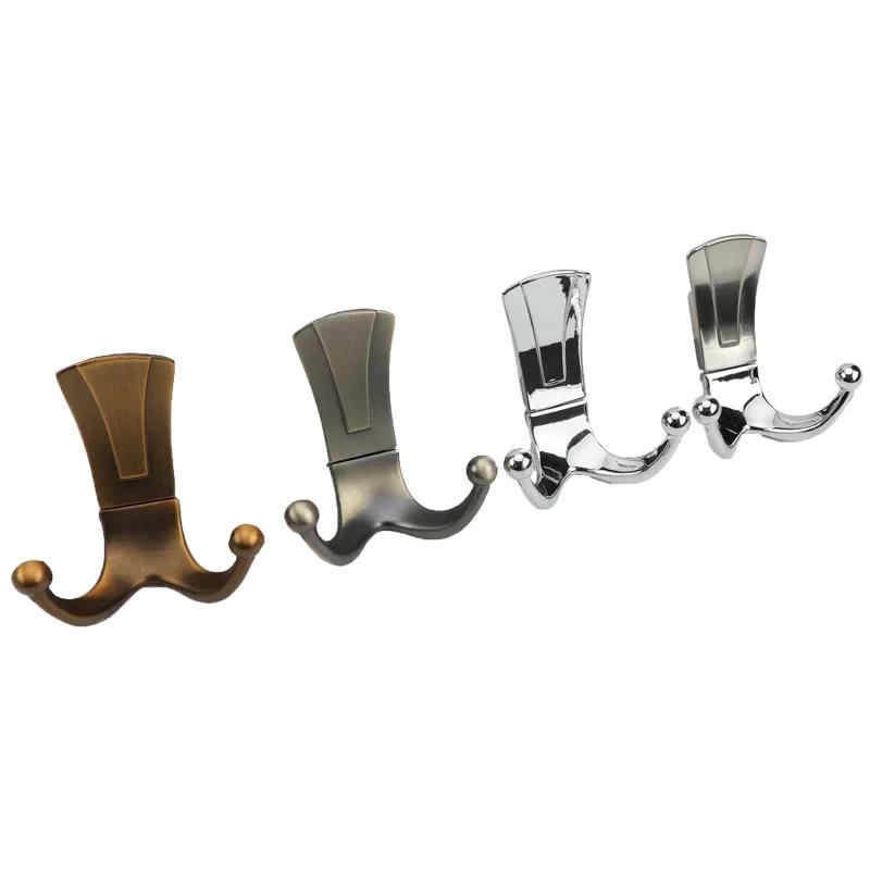 Wall Mounted Clothes Hanger Racks Fashion Bathroom Wall Hangers 2 Hooks Robe Coat Wall Hooks with Screws Furniture Hardware
