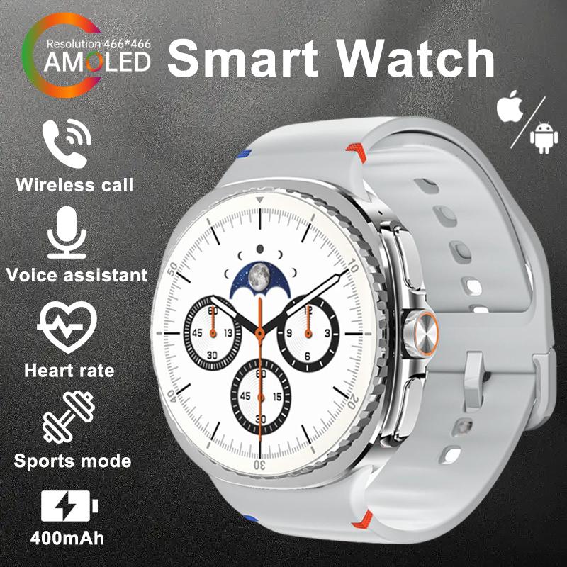 2025 New Rotating Dial Smart Watch HC8 1.43" AMOLED HD Screen 400mAh Health Testing Sports Mode Al Voice BT Call Smartwatch