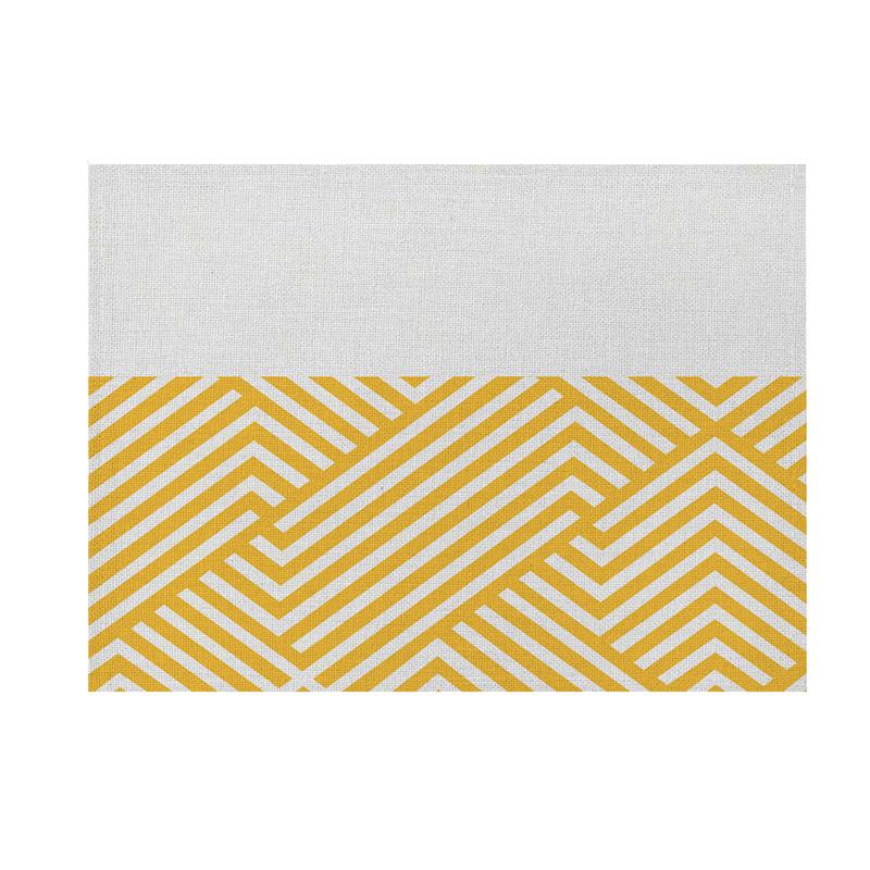 40X30cm Modern Geometric Simple Dining Tables Mat Heat Resistant Linen Placemat For Table Drink Cup Coaster Kitchen Accessories