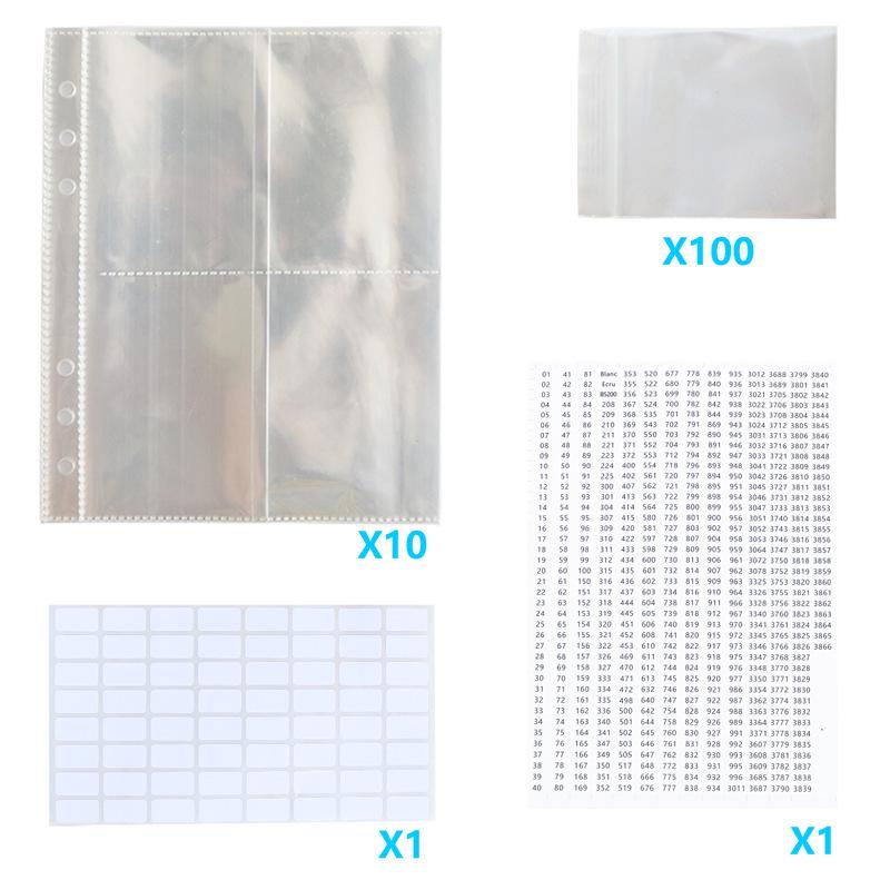 Diamond Painting Storage Album & Tool Kit: DMC447 Color Number Stickers, Self-Sealing Bags