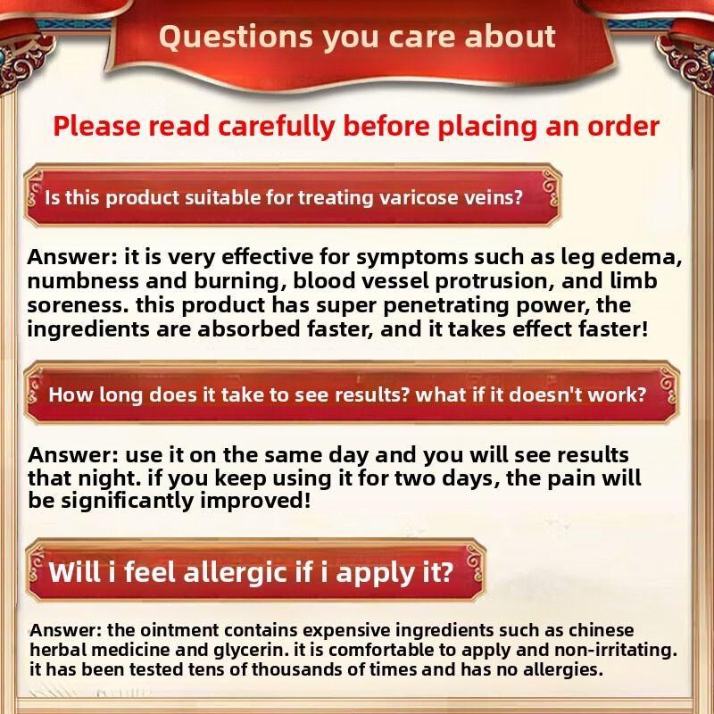 Herbal Varicose Veins Ointment - Relieves Tension Natural & Skin-Friendly