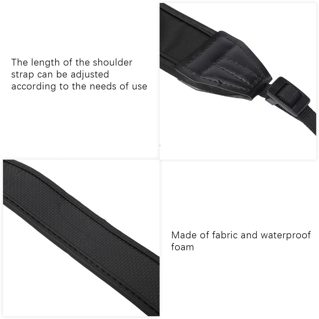 Portable   Digital Camera Antiskid Elastic Shockabsorbing Shoulder Strap(black )