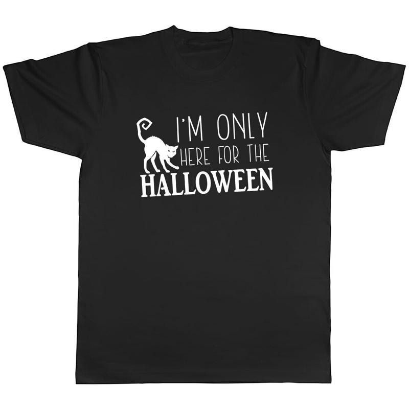 Je suis seulement ici pour le Halloween T-shirt unisexe pour hommes S