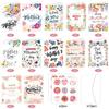 12pcs Foldable Mother's Day Greeting Card Blessing Message Card Party Gift Card  Thank You Mom Gift