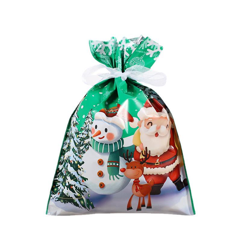 Festive Christmas Tree Candy Drawstring Gift Bag