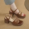 Women Sandals 2025 New Plus Size Fashion Casual Open Toe Shoes for Women High Heels Strange Style Solid Color Designer Sandals