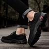 Fashion 2025 New Men Genuine Leather Sneakers Hiking Shoes Casual Leather Lace Up Outdoor Oxfords Antiskid Thick Bottom Walking Shoes