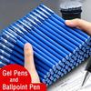 43 Pcs Large Capacity Gel Pen Set, 0.5mm Blue Ink, Comfortable Grip, Smooth Writing for Notes, Office and Study Supplies