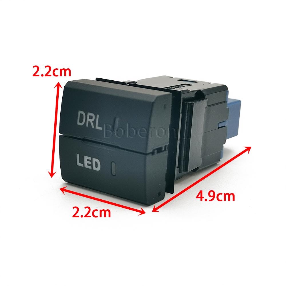 1PC Car Modified Dual Switch LED DRL Fog Light Spotlight Radar Switch Button with Wire for Toyota Prado Senna LC300 Accessories