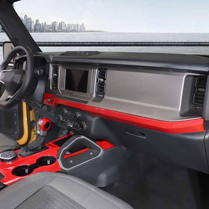 Center Console Handle Gear Shift Rearview Mirror Adjustment Decoration Protective Cover For Ford Bronco 2021 Up Car Interior Accessories