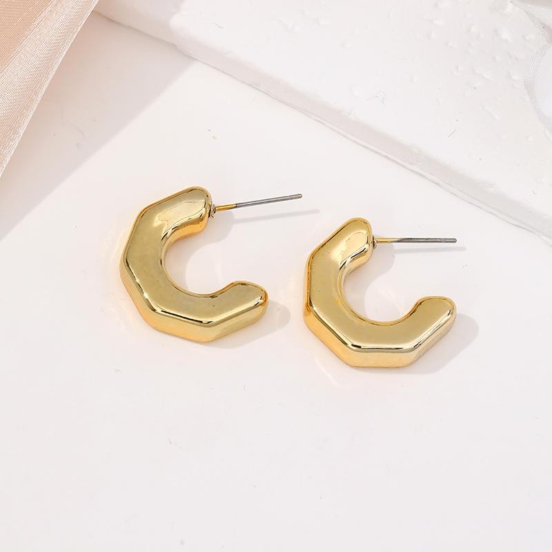 Fashion earrings hot-selling gold retro exaggerated stud earrings vacation style geometric earrings big earrings