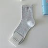 Ladies Spring and Summer Cream Wind Gentle Shell Buttons Lovely Everything Boneless Tube Socks