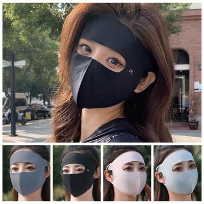 Eye Corner Protection Ice Silk Sunscreen Mask Traceless Driving Face Cover  Ladies/Girls