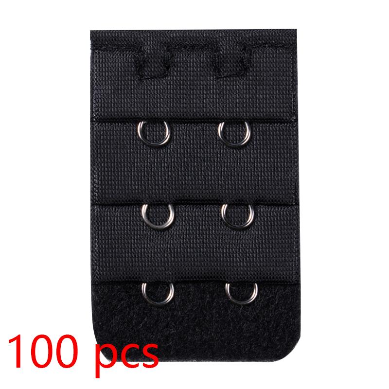 100PCS Bra Extension Lingerie Strap Extender Replacement Womens Accessoires With 3 Hooks Bar Extender Buckle Extension Lingerie