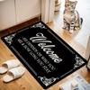 Welcome Doormat with Motivational Quote | Elegant White Cursive Font, Machine Washable Indoor/outdoor Entrance Mat