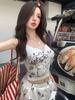 Sexy Women Tees Sleeveless Printed Retro Tops For Girls Y2K T-shirts Tank Tops For Lady Fashion Party Wear
