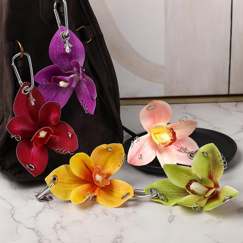 Women Girls Handicrafts Chic Alloy Flower Art Artificial Flower Decorative Simulated Orchid Gift 5 Colors