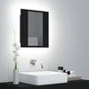 VidaXL LED Bathroom Mirror Cabinet Black 40x12x45cm Acrylic 804949