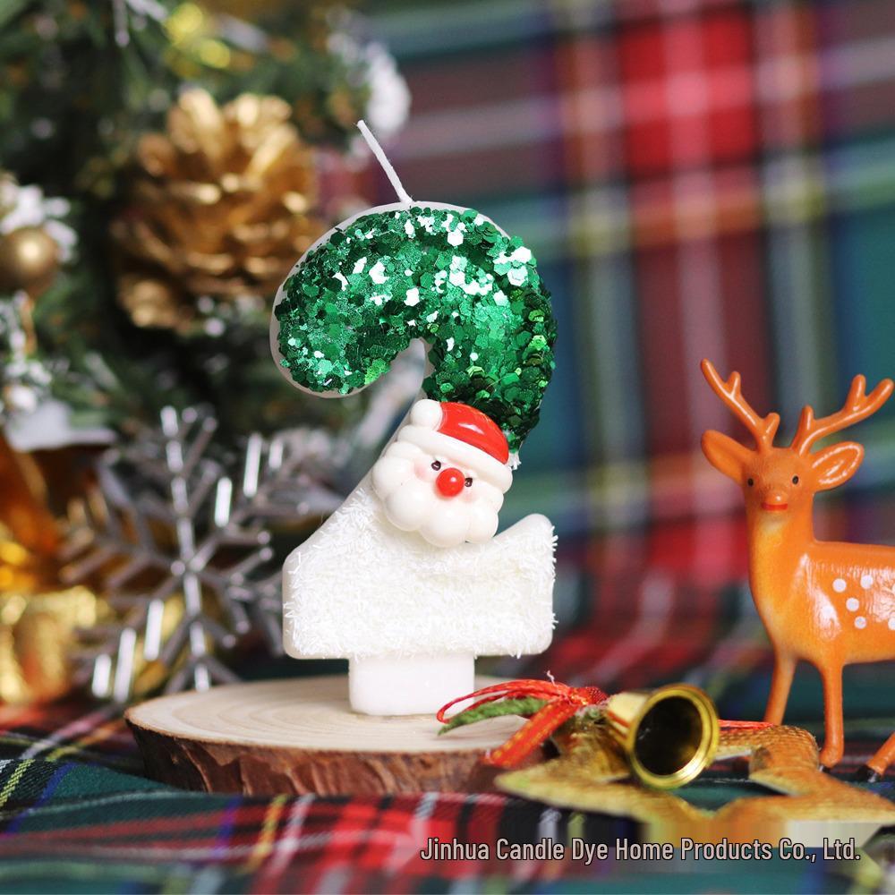 Santa Claus Birthday Number Candles - Creative Christmas Cake Decorations & Gifts