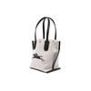 New LONGCHAMP Canvas With Calfskin Canvas Bag, Tote Bag, Shopping Bag, Handbag Regular Women's Beige 10194HSG037