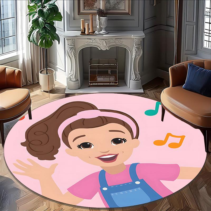 1pc Ms Rachel4 Print Round Carpet Chair Round Carpet Suitable for Bedroom Living Room Home Decorative Carpet
