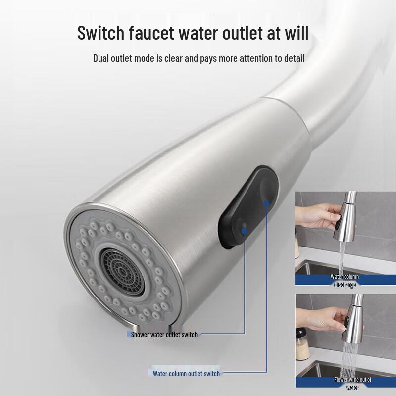 Hesdige Kitchen Retractable Pull-Out Faucet