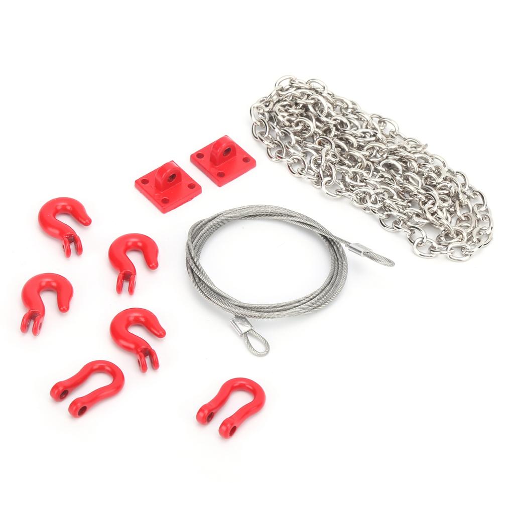 Metal Trailer Hook Tow Chain Shackle Bracket for 1 10 RC Crawler RC Model Cars Parts