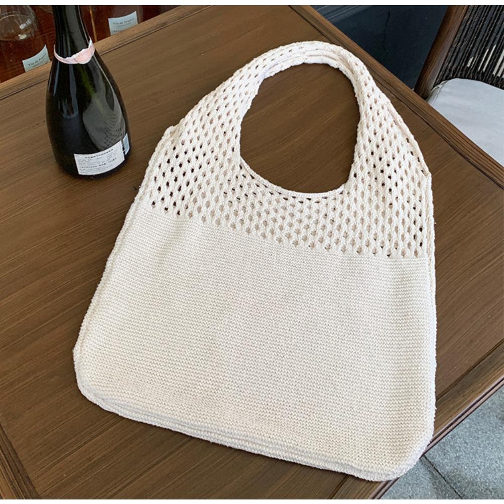 Tote Bag Knitted Bag Mesh Hollow Women's Shoulder Bag Woven Bag Handbag