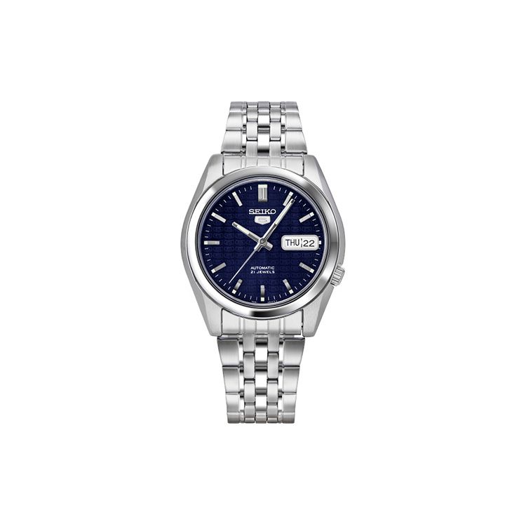 Seiko 5 Series Mechanical Movement Stainless Steel Watch Men watches Blue SNK357K1