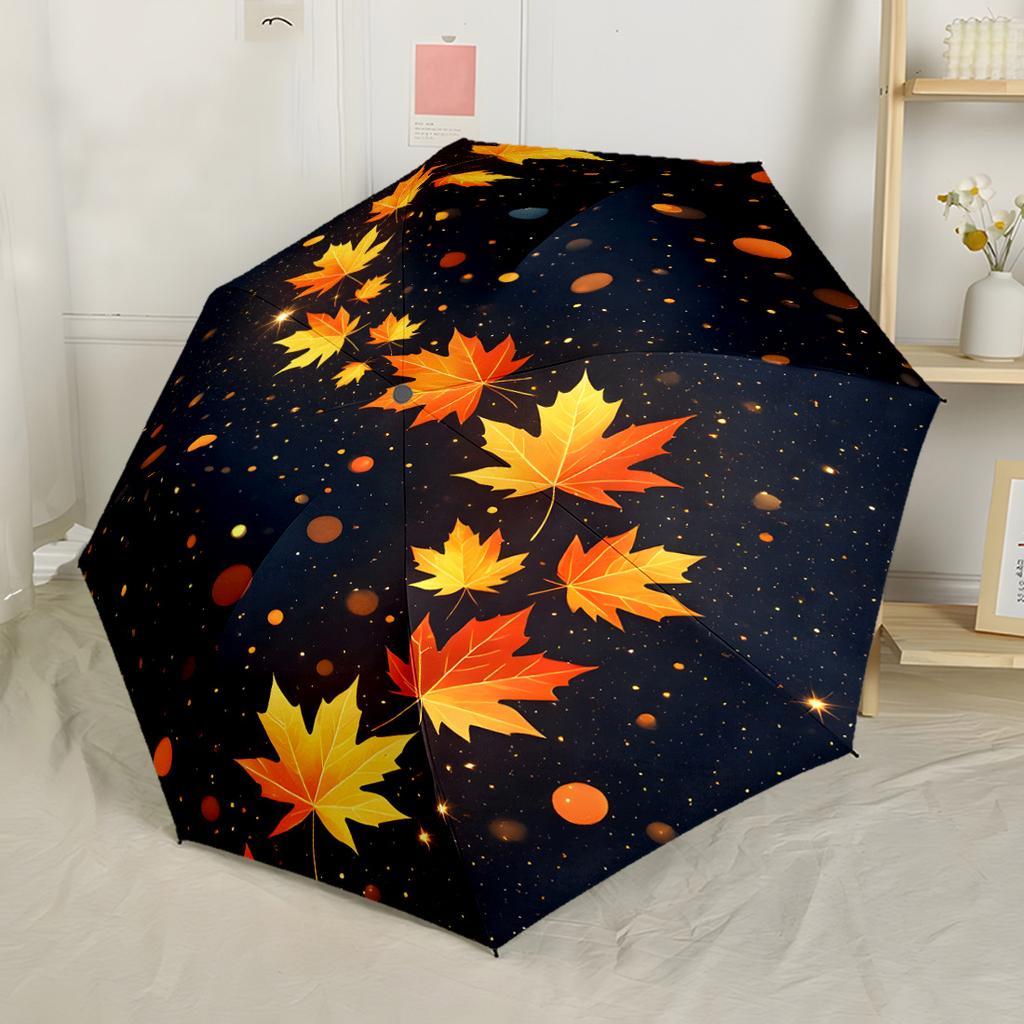 Ombrello Automatico Raccoglitore di Funghi Autunnale Compatto e Resistente Design a 8 Stecche Costruzione Robusta per Appassionati di Moda Uomini/Donne Regalo Elegante per Donne