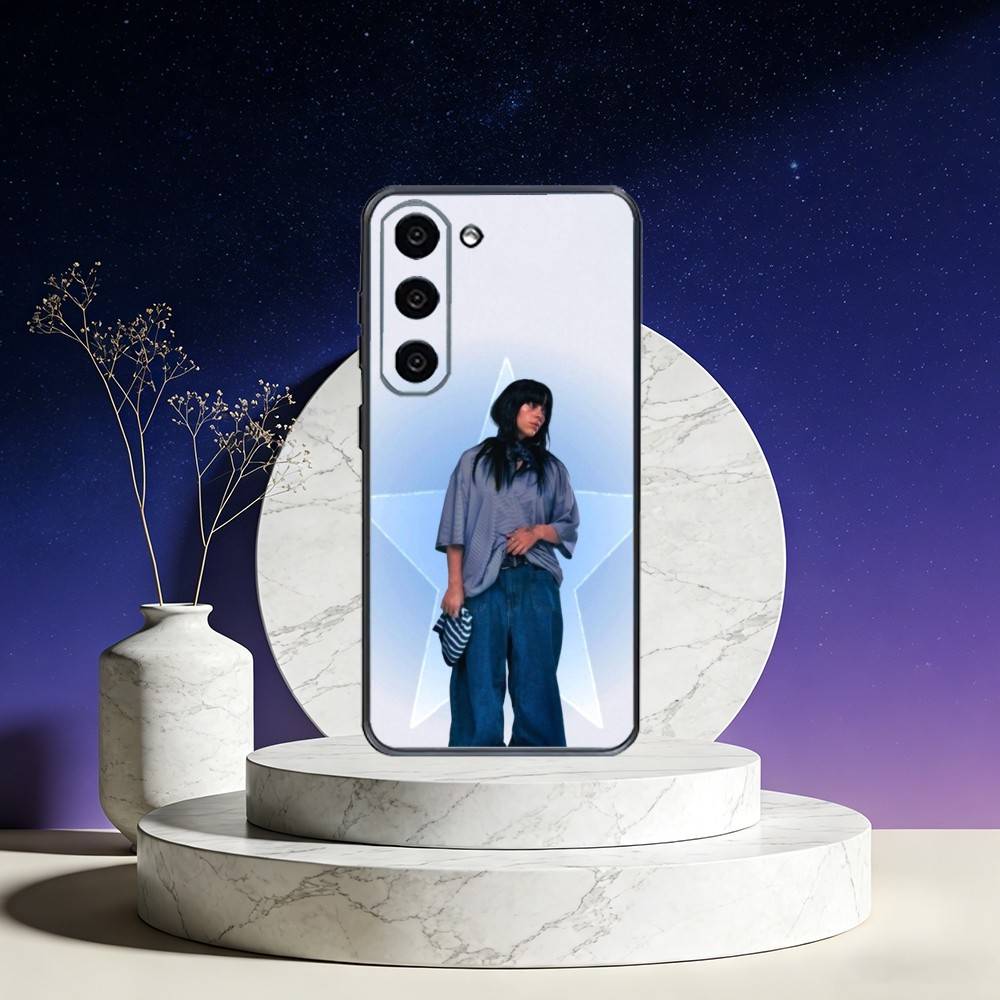Billie B-BLUE Eilish Singer Phone Case For Samsung Galaxy A73,A72,A71,A70,A53,A52,A51,Others Soft Black Cover