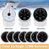 Universal 7-Color LED Backlight 52mm Digital Voltmeter For 12V Vehicles Car Boat Marine IP67 Waterproof Volt Gauge 8-16V Meter