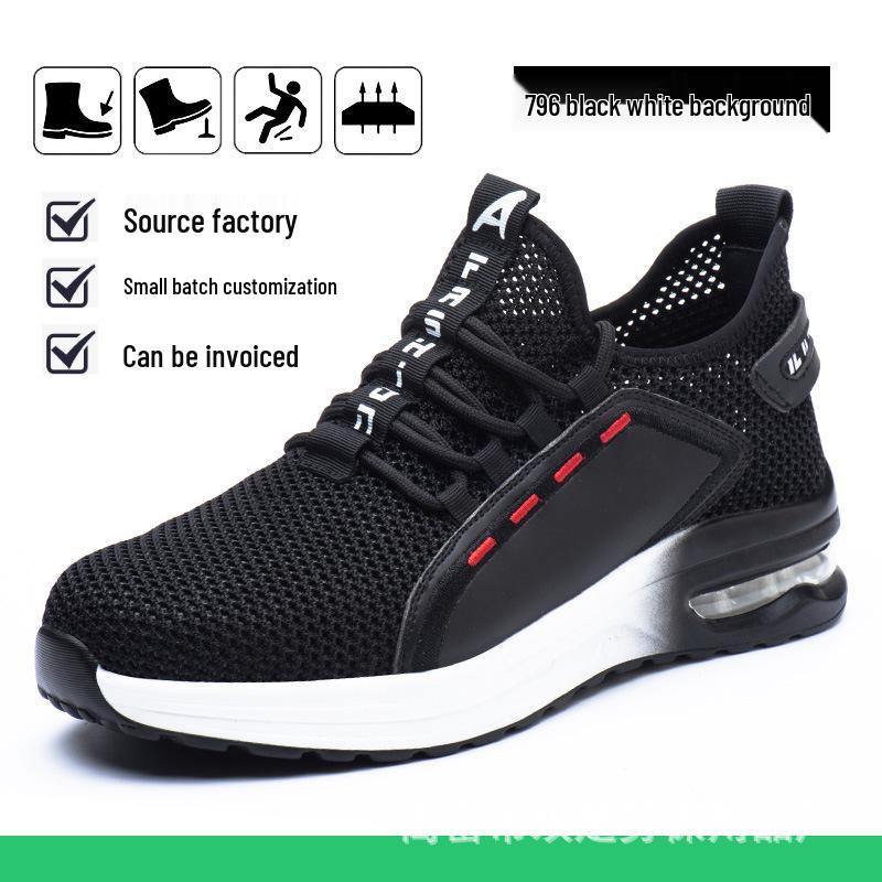 Męskie buty robocze ochronne Four Seasons: Odporny na zgniecenia, Odporny na przebicia, Wodoodporny, Lekki, Antypoślizgowy.