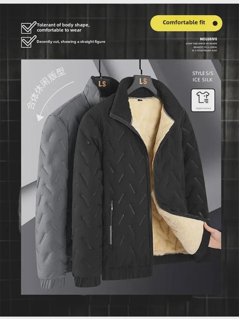 Winter Samt Dick Warm Lässig Zweiteiler: Lockerer Mantel & Vielseitige Hose