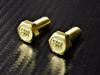 QC-12 SR SR400 SR500 SR125 Custom Parts Engraved Brass Number Bolts M6x15mm 2pcs