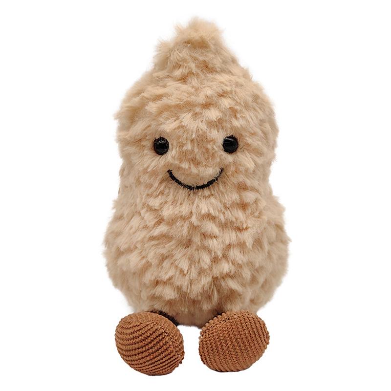 Niedliche kleine Erdnuss Plüschpuppe Wohnzimmer Dekoration Taschenanhänger Kawaii Weicher Plüsch Interaktives Spielzeug Geschenk