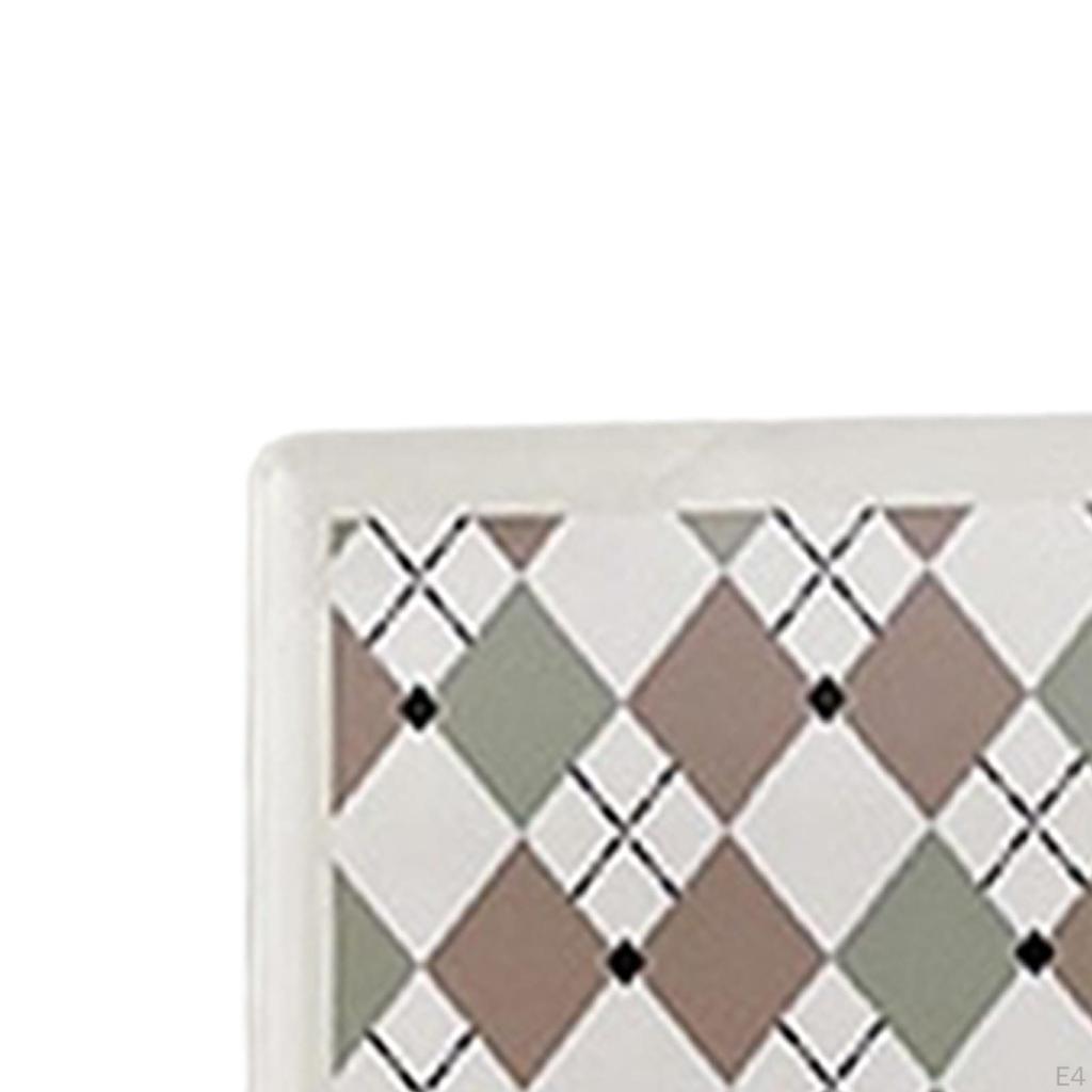 Acrylic Checkerboard Drinks Coaster Cup Mat Tabletop Protection Serving Tray Decorative