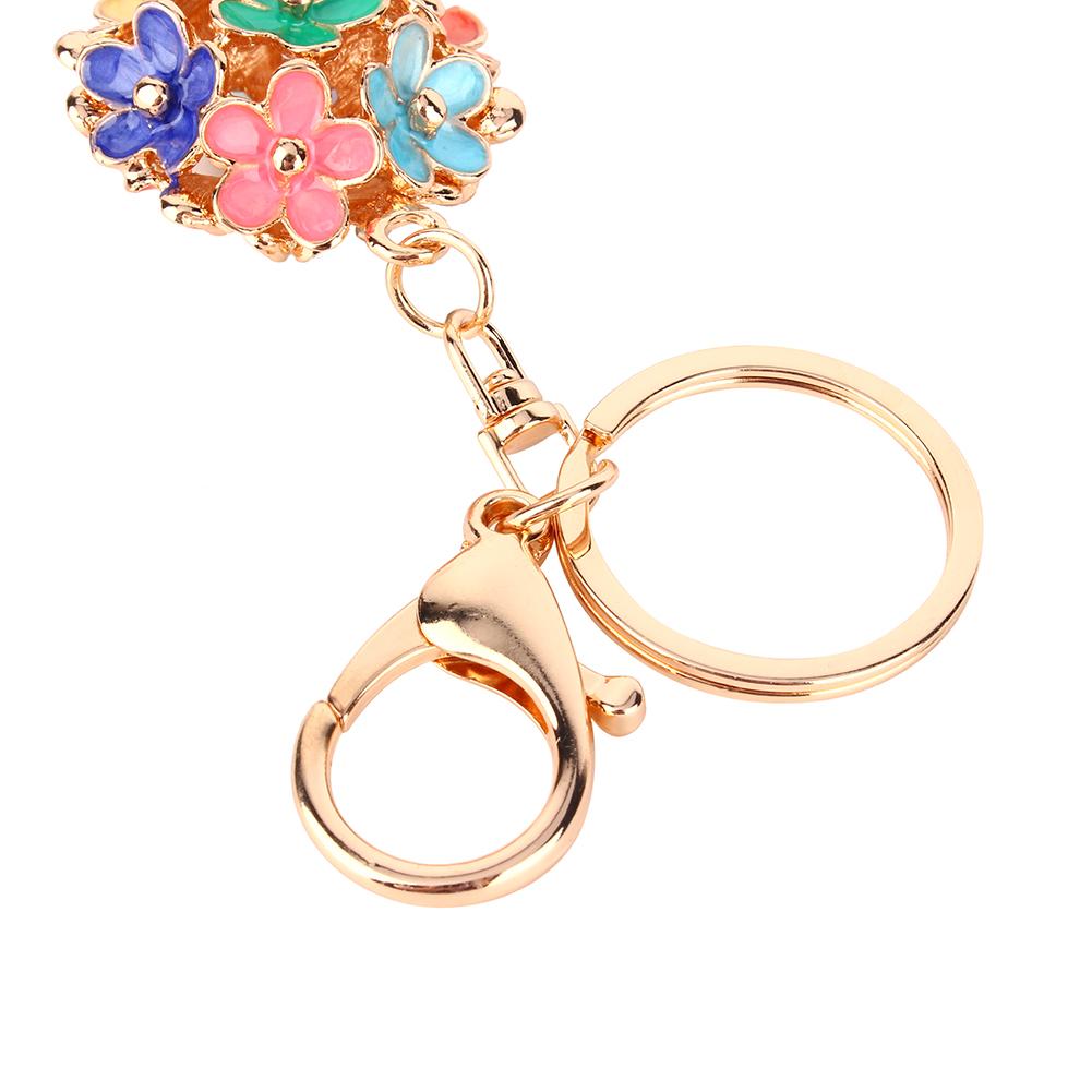 Pretty Heart Key Chain, Rhinestone Key Purse Pendant, Flower Key Chain, Bag Bag Pendant