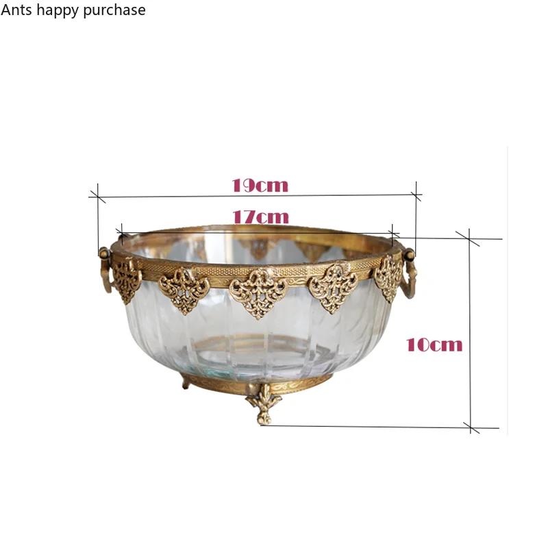 

Бинауральная фруктовая чаша, латунная хрустальная стеклянная чаша, фруктовая тарелка, декоративный поднос для хранения, салатницы, поднос для закусок, форма для торта, десертная тарелка