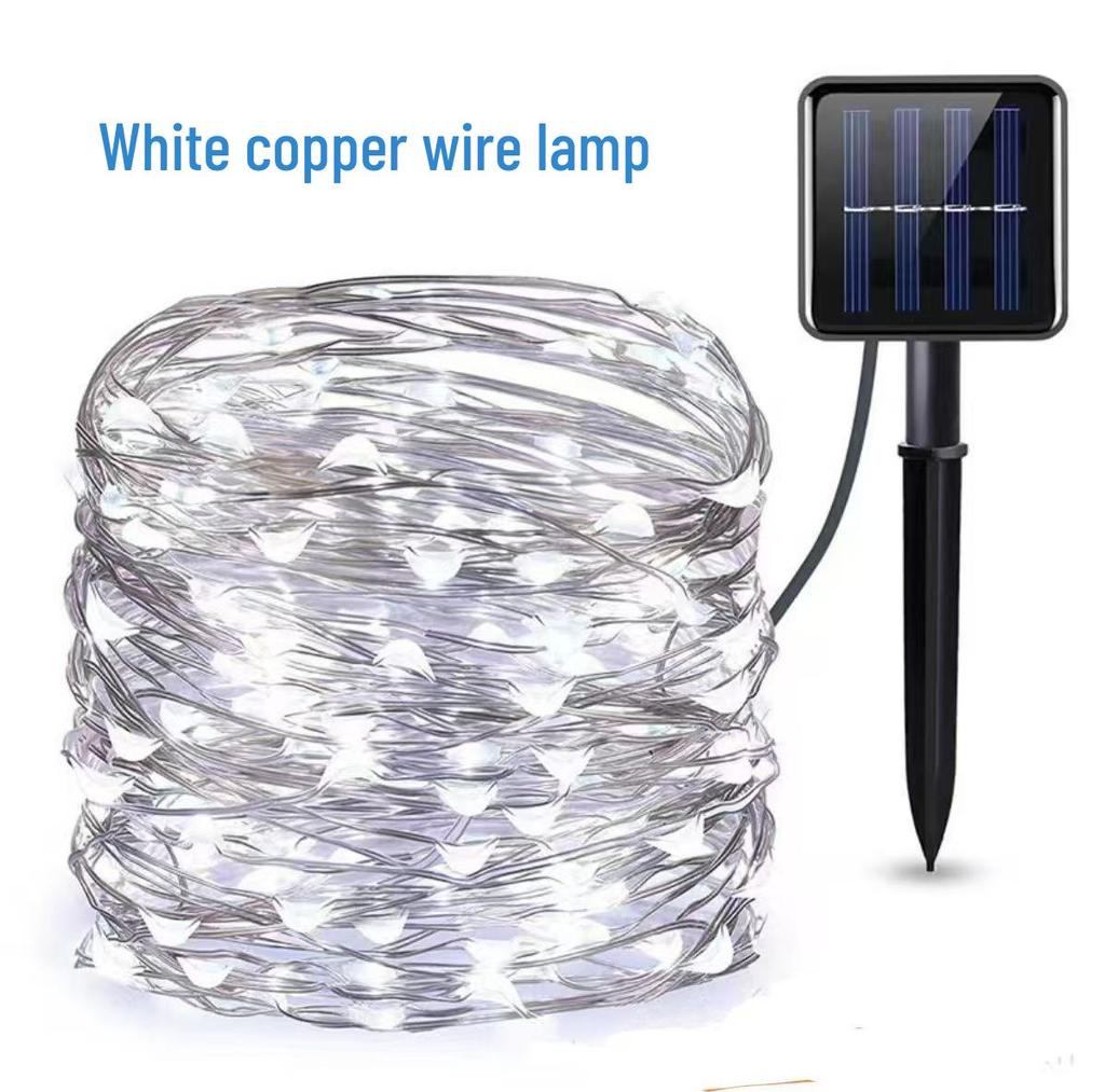 Outdoor Solar LED Fairy Lights: Copper Wire with 8 Modes - Perfect for Birthday and Courtyard Decor