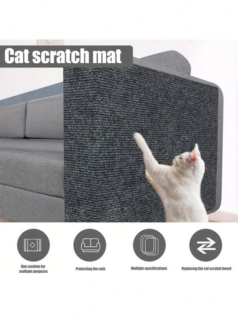 1pc cat scratch mat, self-adhesive replacement cat scratch mat, indoor cat scratch furniture protector