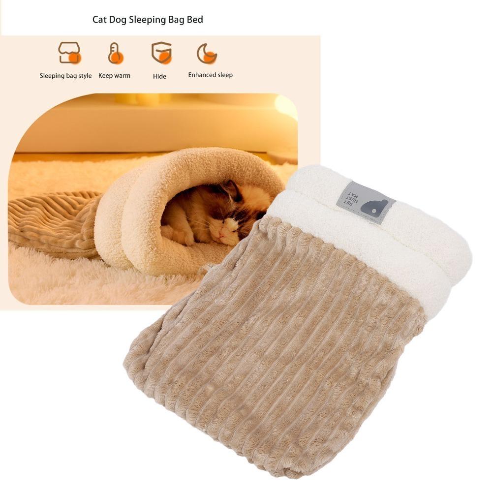 Removable Pet Cave Bed Washable Pet Sleeping Sack Durable Cat Sleeping Bag for Small Dogs