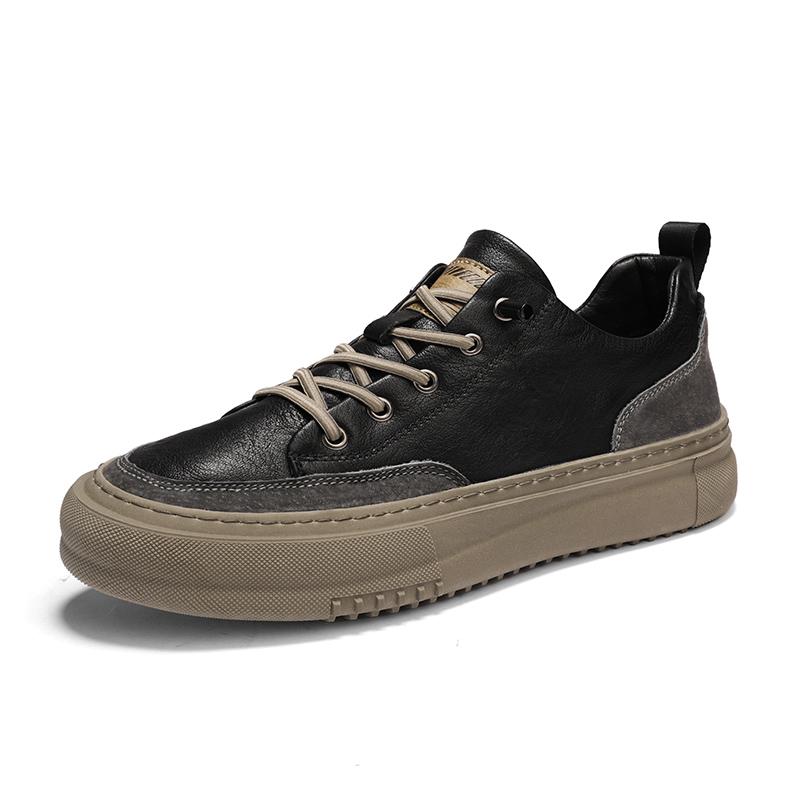 

Весенние трендовые туфли Оксфорды Мужская повседневная обувь для активного отдыха Обувь для пеших прогулок Мужская деловая обувь из натуральной кожи Мягкая подошва 44 чёрный