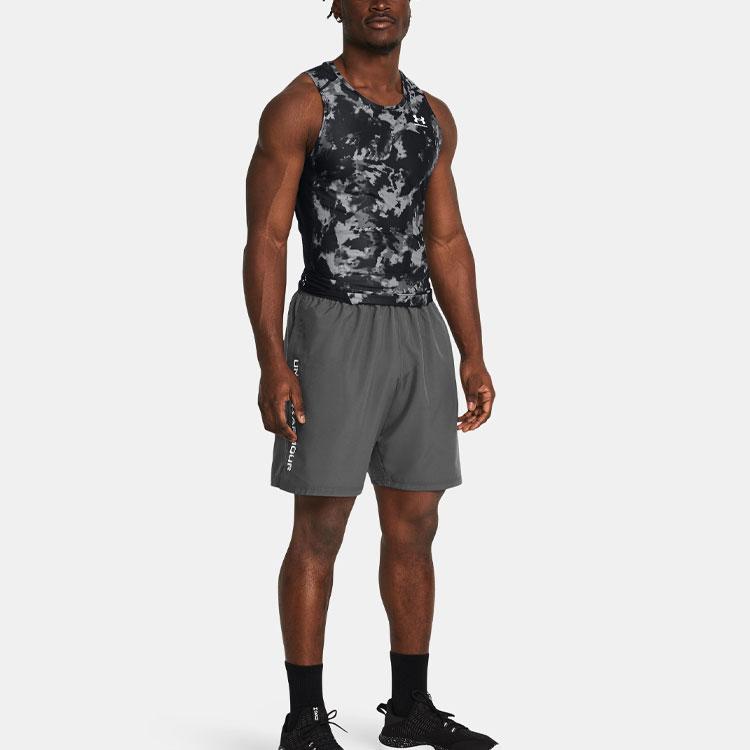 Under Armour Ua Tech™ Letter Print Breathable Woven Casual Shorts Men Shorts Dark-Gray 1383356-025