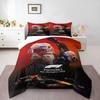 Formula 1 Max 2025 Red Gradient Bedding set (1 duvet cover, 2 pillowcases, duvet not included), Racing Driver Car Poster Art Print